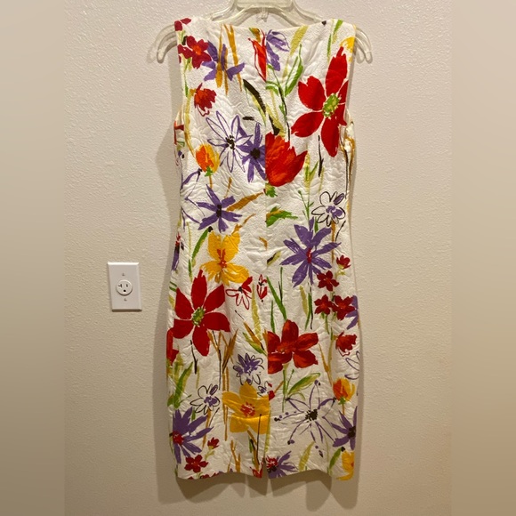 DOLCE & GABBANA Woman’s Floral Sleeveless Midi Cocktail Dress Size 46 - Picture 8 of 8